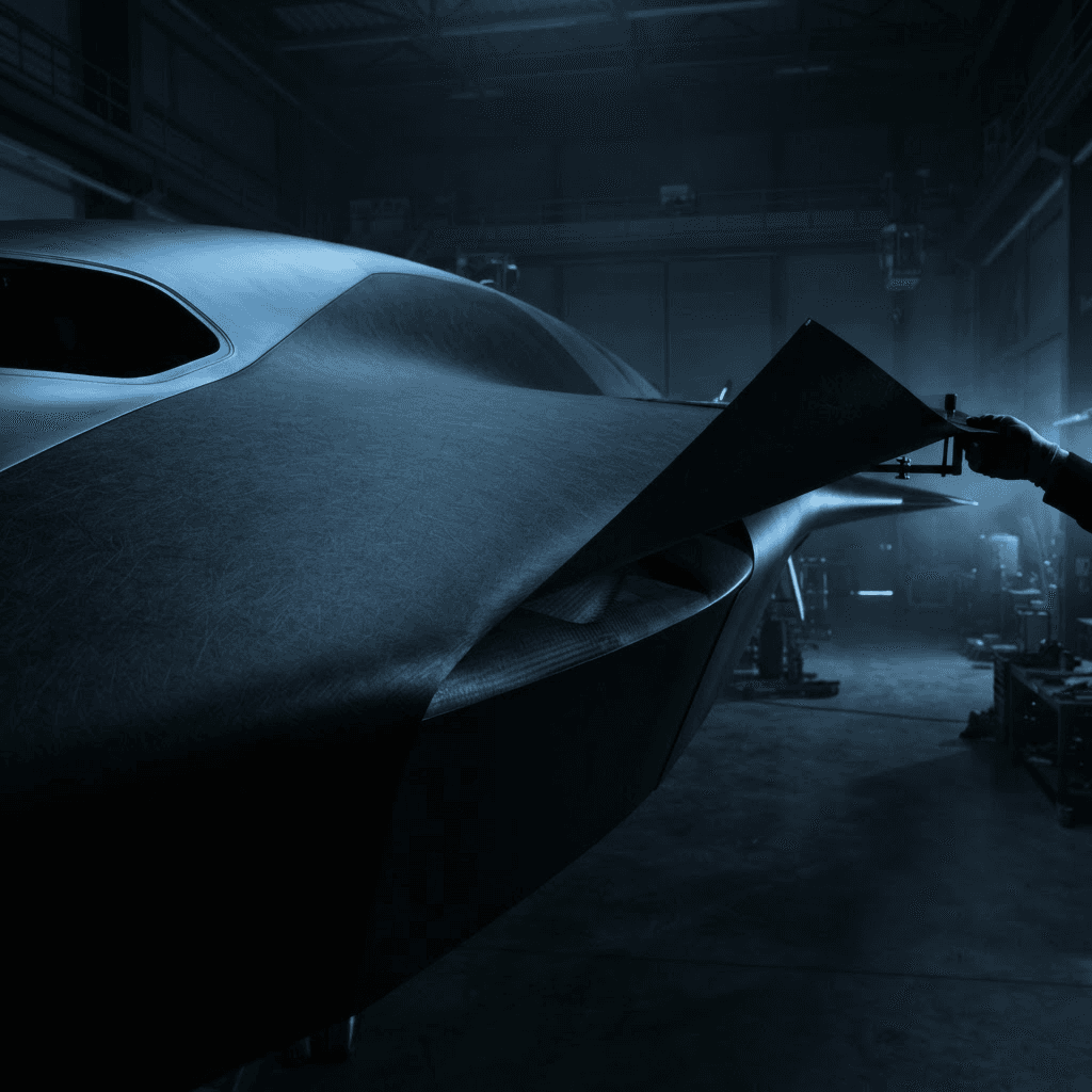 Advanced unmanned aircraft wing section formed from carbon macrostructure composite